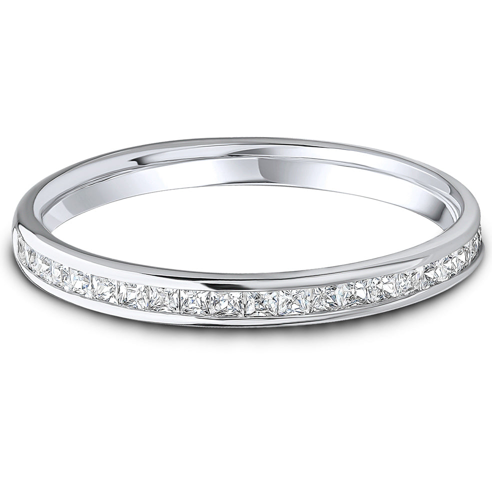 Channel Set Princess Cut Diamond Wedding Band | 0.25ct