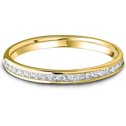 Channel Set Princess Cut Diamond Wedding Band | 0.25ct