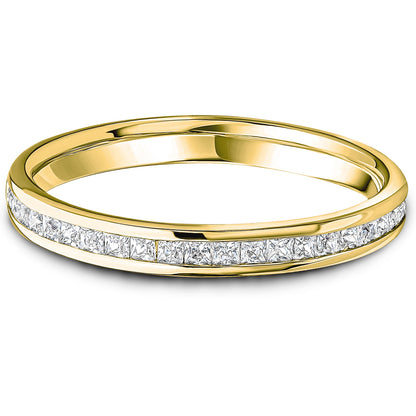 Channel Set Princess Cut Diamond Wedding Band | 0.33ct