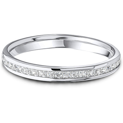Channel Set Princess Cut Diamond Wedding Band | 0.33ct