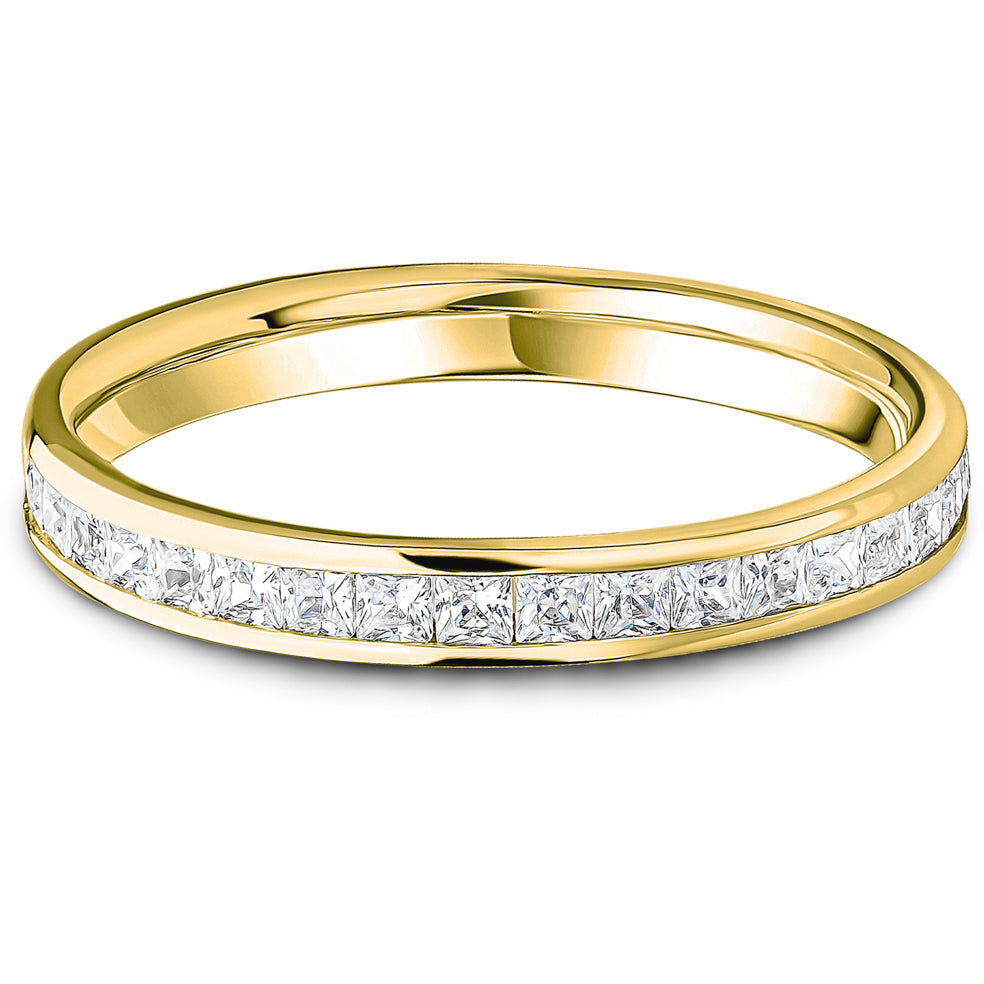 Channel Set Princess Cut Diamond Wedding Band | 0.50ct