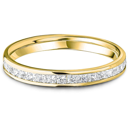 Channel Set Princess Cut Diamond Wedding Band | 0.50ct