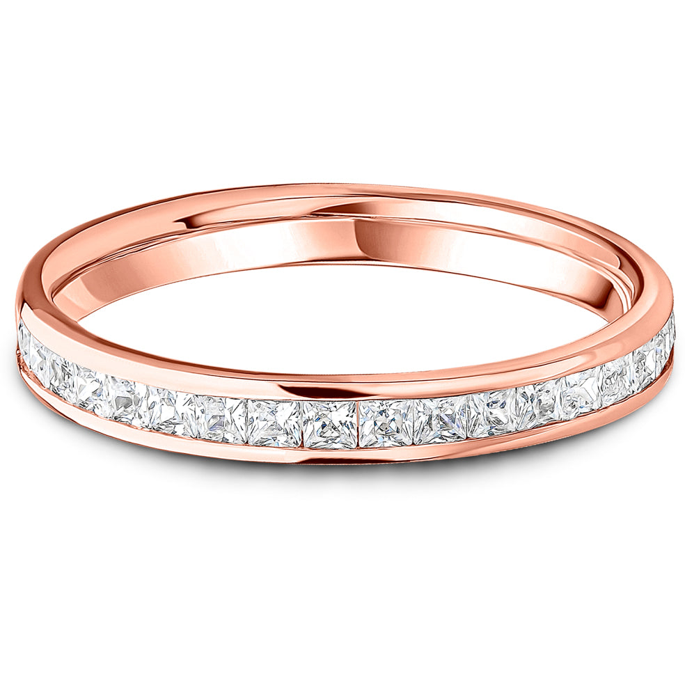 Channel Set Princess Cut Diamond Wedding Band | 0.50ct