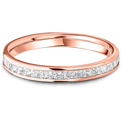 Channel Set Princess Cut Diamond Wedding Band | 0.50ct