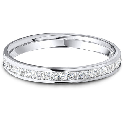 Channel Set Princess Cut Diamond Wedding Band | 0.50ct