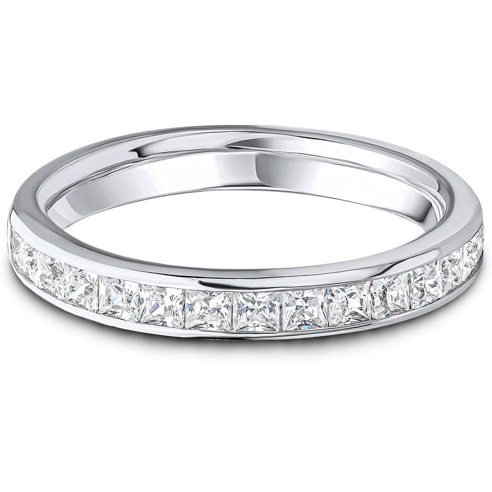 Channel Set Princess Cut Diamond Wedding Band | 0.75ct