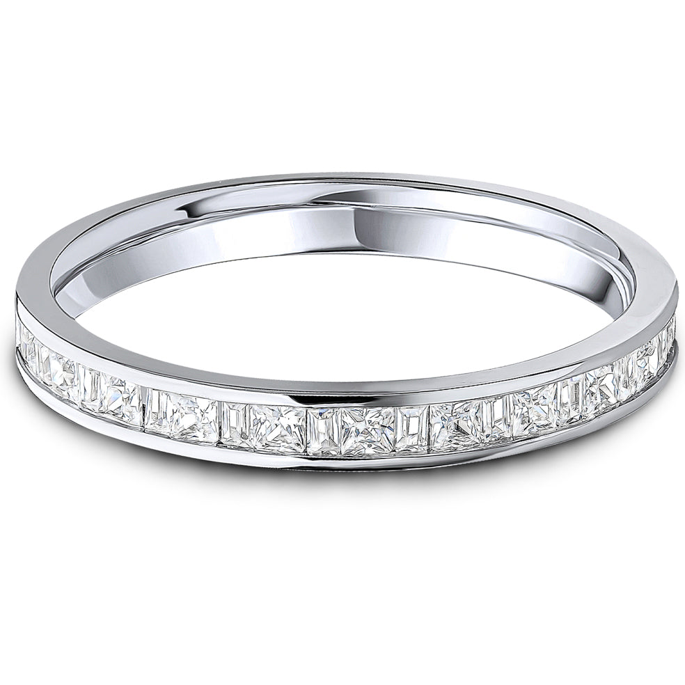 Channel Set Princess &amp; Baguette Cut Diamond Wedding Band | 0.40ct