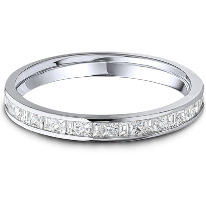 Channel Set Princess &amp; Baguette Cut Diamond Wedding Band | 0.40ct