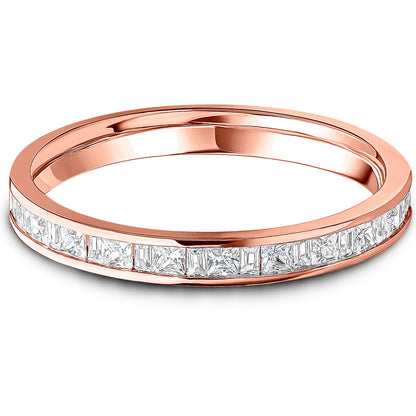 Channel Set Princess &amp; Baguette Cut Diamond Wedding Band | 0.40ct