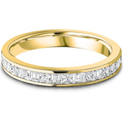 Channel Set Princess &amp; Baguette Cut Diamond Wedding Band | 0.75ct