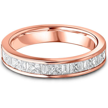 Channel Set Princess &amp; Baguette Cut Diamond Wedding Band | 1.00ct