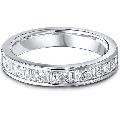 Channel Set Princess &amp; Baguette Cut Diamond Wedding Band | 1.00ct
