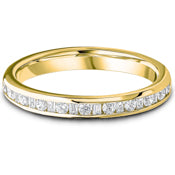 Channel Set Brilliant &amp; Baguette Cut Diamond Wedding Band | 0.33ct