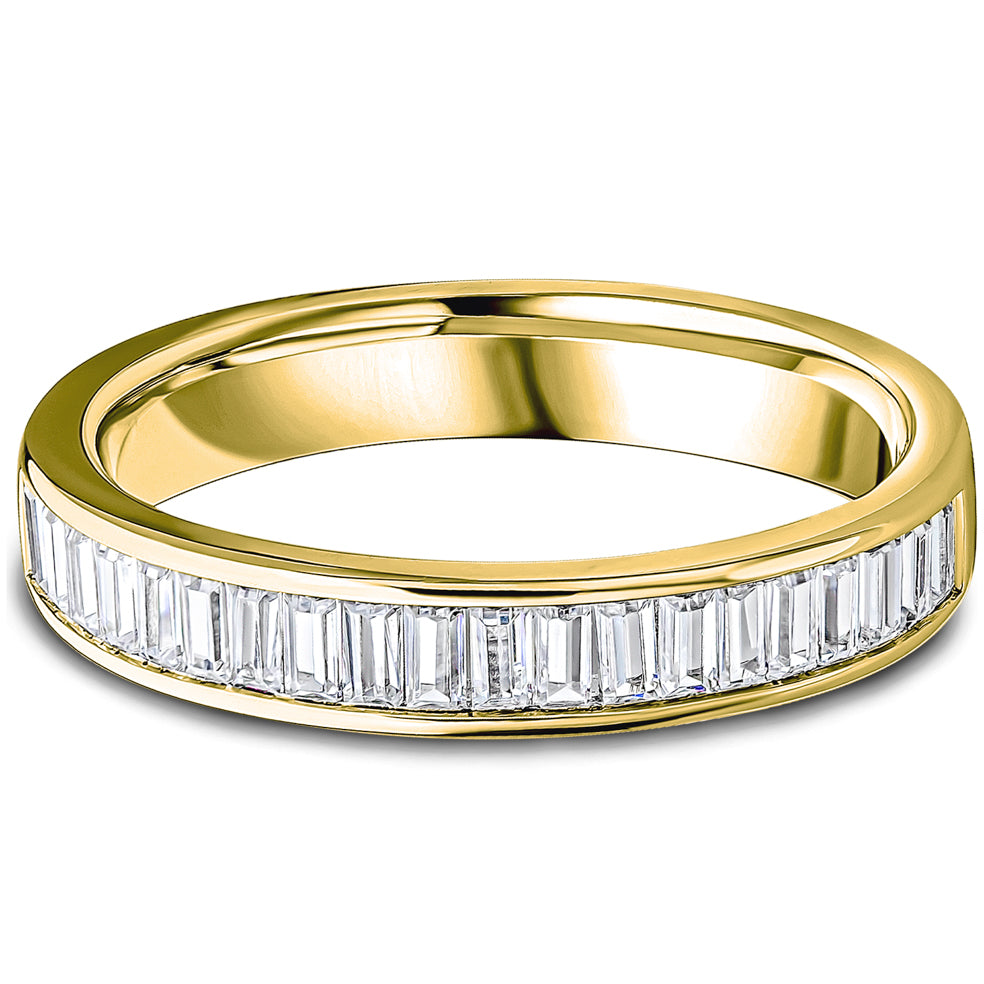 Channel Set Baguette Cut Diamond Wedding Band | 0.75ct