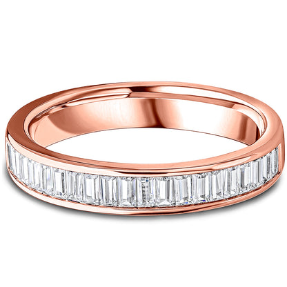 Channel Set Baguette Cut Diamond Wedding Band | 0.75ct