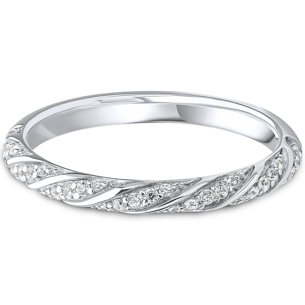 Brilliant Cut Diamond Rope Twist Wedding Band | 0.15ct