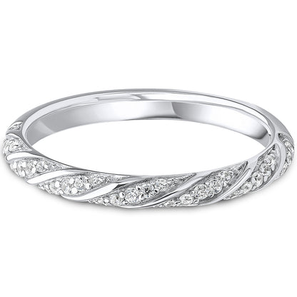 Brilliant Cut Diamond Rope Twist Wedding Band | 0.15ct