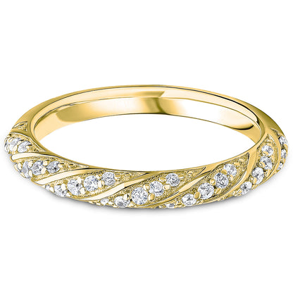 Brilliant Cut Diamond Rope Twist Wedding Band | 0.25ct