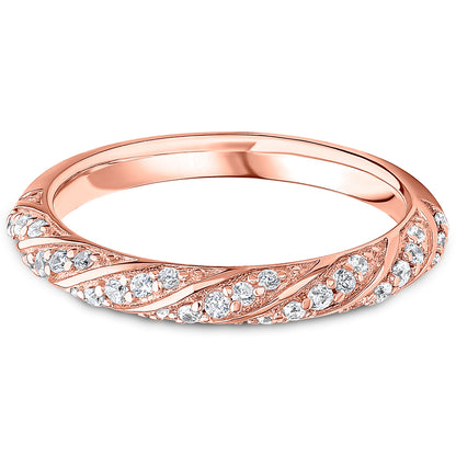 Brilliant Cut Diamond Rope Twist Wedding Band | 0.25ct