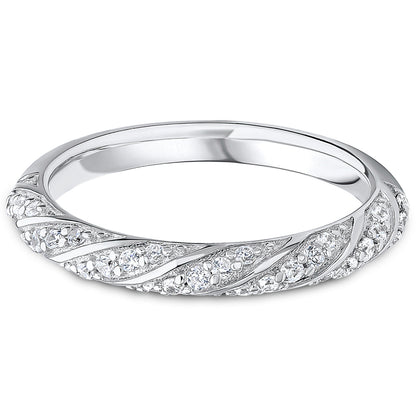Brilliant Cut Diamond Rope Twist Wedding Band | 0.25ct
