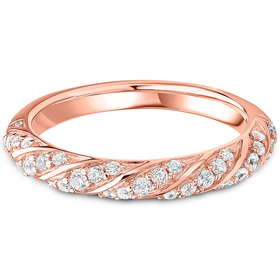 Brilliant Cut Diamond Rope Twist Wedding Band | 0.33ct