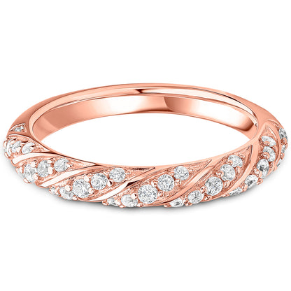 Brilliant Cut Diamond Rope Twist Wedding Band | 0.33ct