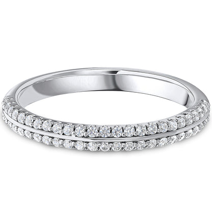 Knife Edge Brilliant Cut Diamond Wedding Band | 0.25ct