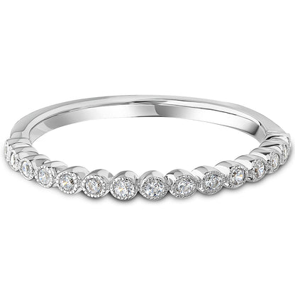 Milgrain Bezel Set Brilliant Cut Diamond Wedding Band | 0.15ct