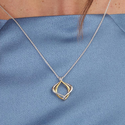 Kit Heath Alicia Golden Petite Necklace in Silver with Gold Plate.