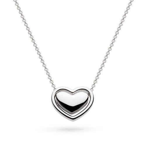 Kit Heath Big Love Silver Heart Necklace in Silver