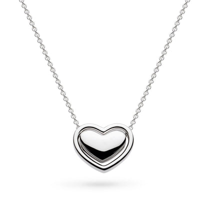 Kit Heath Big Love Silver Heart Necklace in Silver