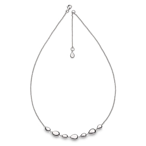 Kit Heath Coast Pebbles Linking Pebbles Necklet in Silver