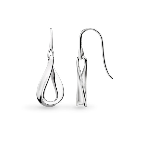 Kit Heath Serenity Loop Drop Earrings in Silver.