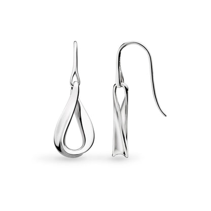 Kit Heath Serenity Loop Drop Earrings in Silver.