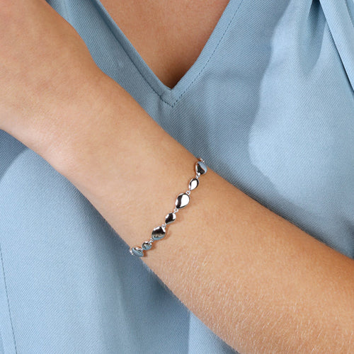 Kit Heath Coast Pebble Linking Pebbles Bracelet in Silver