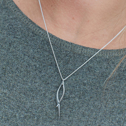 Kit Heath Entwine Twine Twist Necklace in Silver