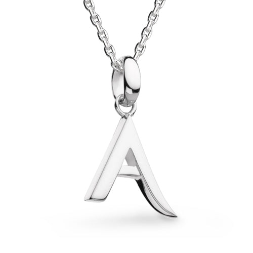 Kit Heath Signature Skript Initial Necklace in Silver.
