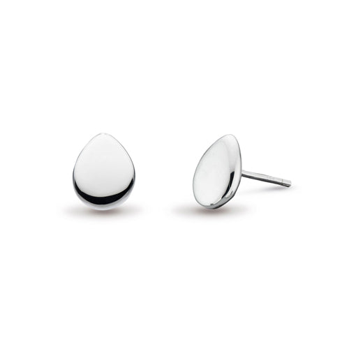 Kit Heath Coast Pebble Small Stud Earrings in Silver