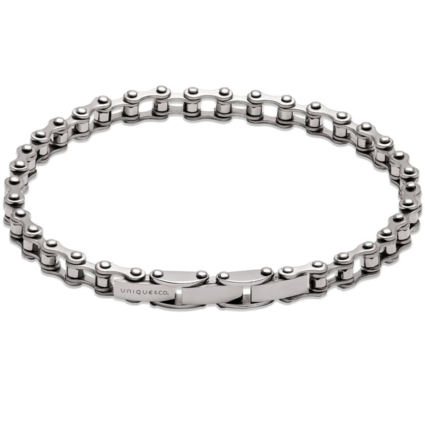'Bicycle Chain' link bracelet in stainless steel