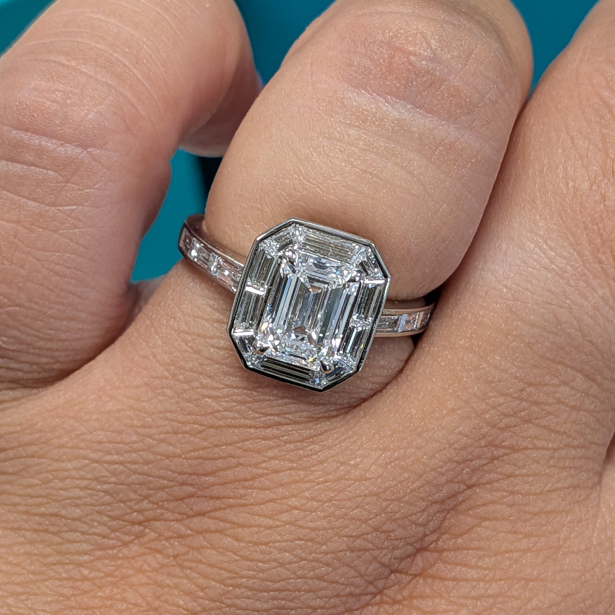 Laboratory Grown Diamond Cluster Ring in Platinum, 2.55ct