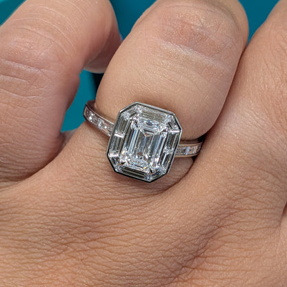 Laboratory Grown Diamond Cluster Ring in Platinum, 2.55ct