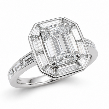 Laboratory Grown Diamond Cluster Ring in Platinum, 2.55ct