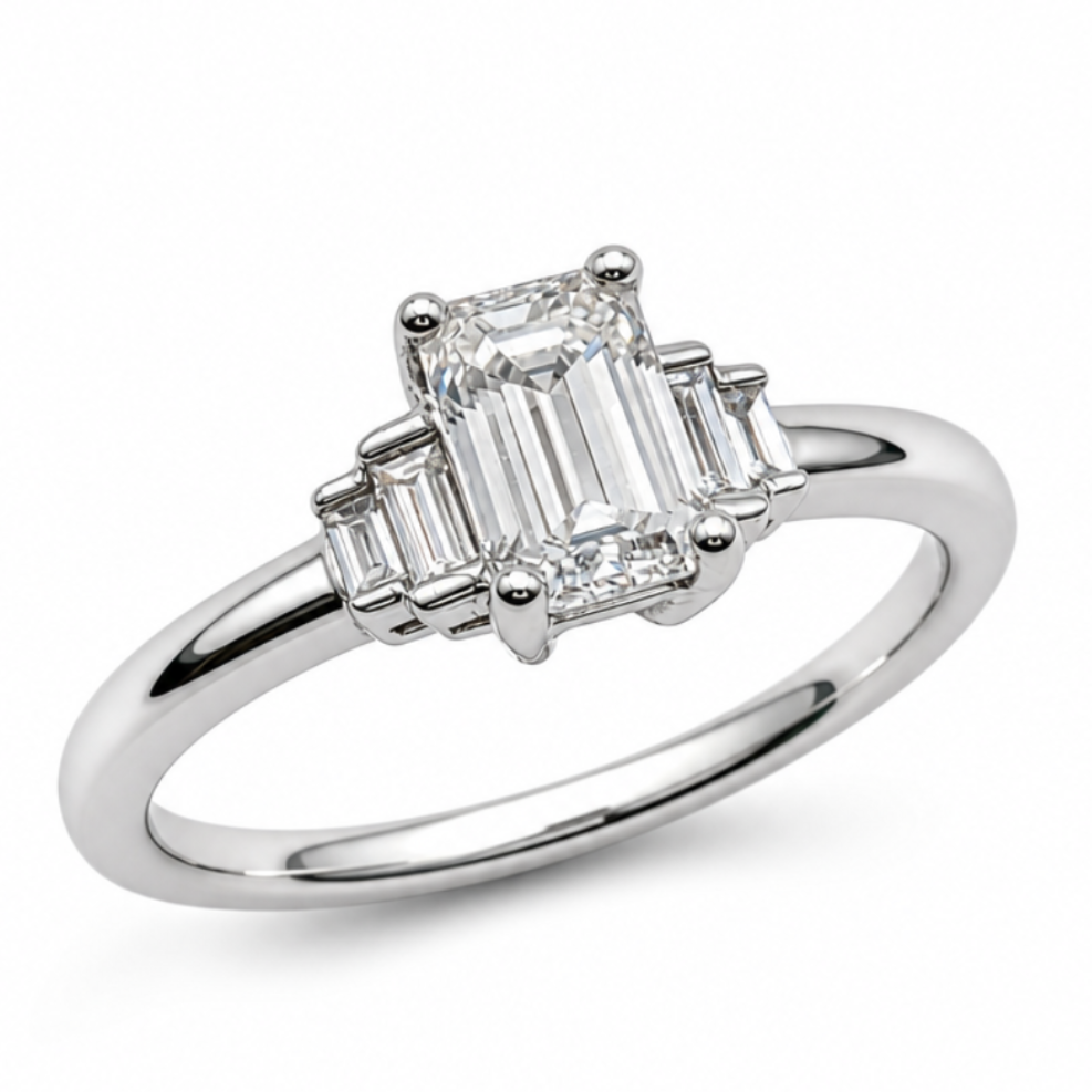 Laboratory Grown Diamond Five Stone Ring in Platinum, 0.69ct