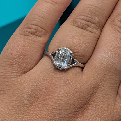 Laboratory Grown Old European Style Diamond Solitaire Engagement Ring in Platinum, 1.09ct
