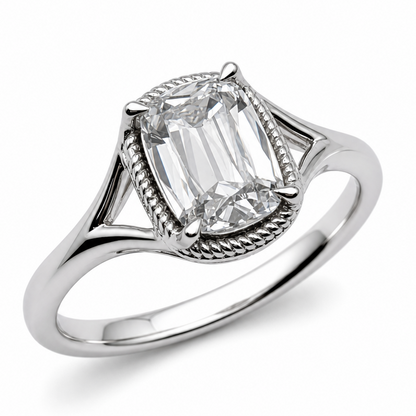 Laboratory Grown Old European Style Diamond Solitaire Engagement Ring in Platinum, 1.09ct