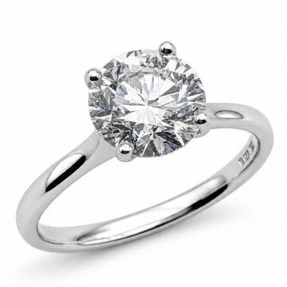 Laboratory Grown Brilliant Cut Diamond Solitaire Engagement Ring in Platinum, 1.83ct