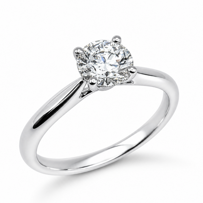 Laboratory Grown Brilliant Cut Diamond Solitaire Engagement Ring in 9ct White Gold, 0.78ct