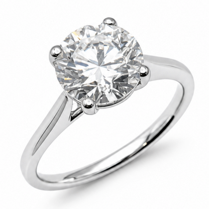Laboratory Grown Brilliant Cut Diamond Solitaire Engagement Ring in 9ct White Gold, 2.02ct