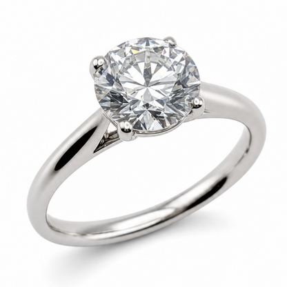 Laboratory Grown Brilliant Cut Diamond Solitaire Engagement Ring in 9ct White Gold, 1.50ct