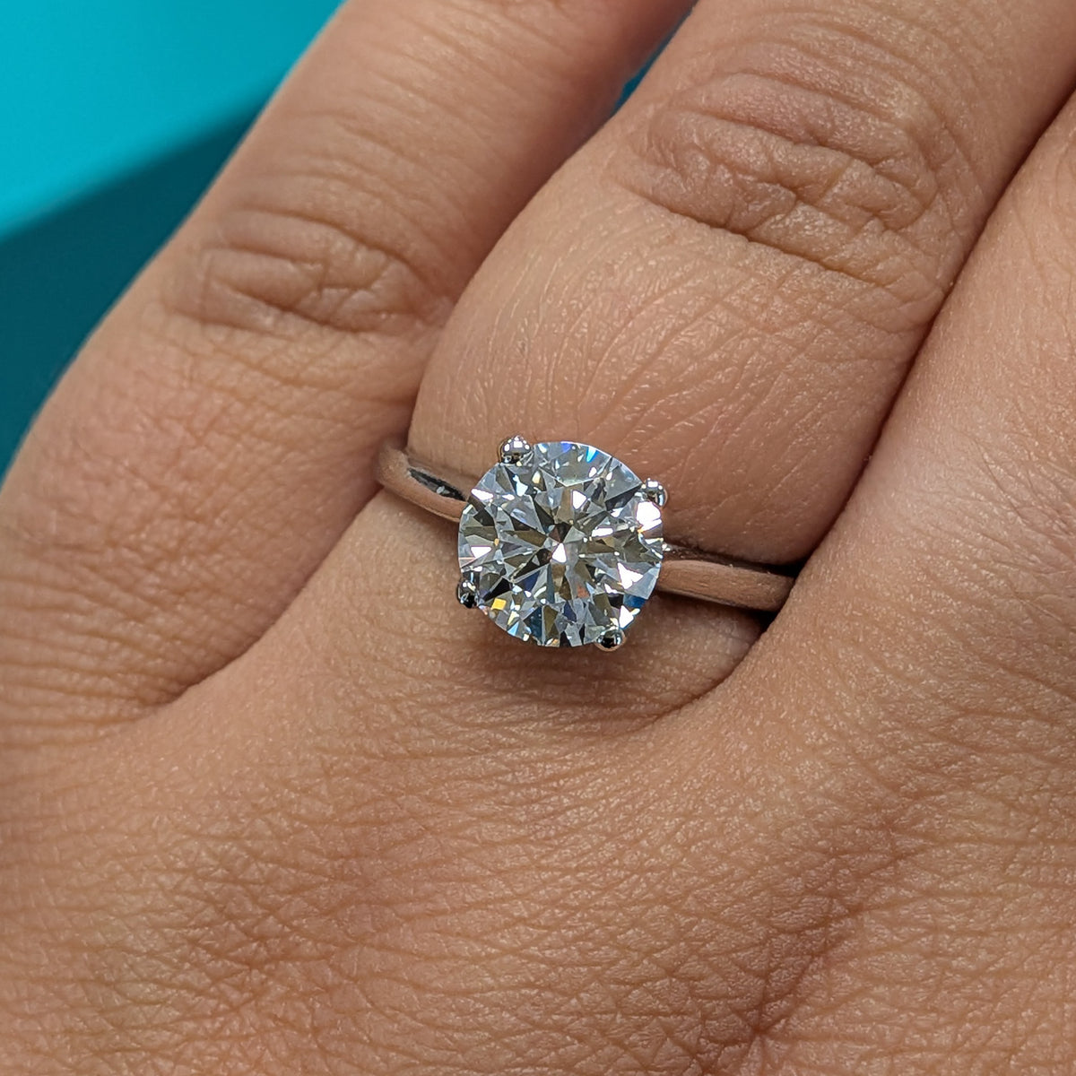 Laboratory Grown Brilliant Cut Diamond Solitaire Engagement Ring in 9ct White Gold, 2.02ct